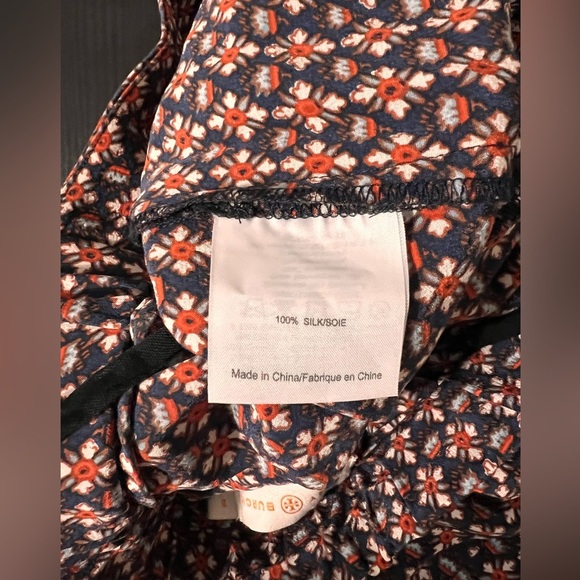 Tory Burch Women's Size 0 Elastic Waist Silk Summer Pants Floral Multicolor - Picture 6 of 7